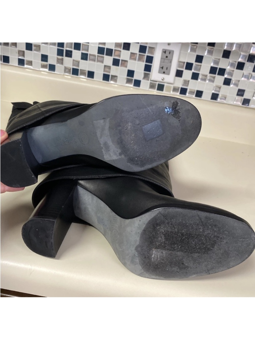 Authentic Chanel tall black biker boots, Vintage Karl Lagerfeld Era Size 40 - Picture 10 of 11